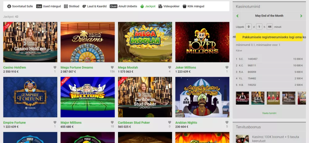 Unibet panused Laadi alla